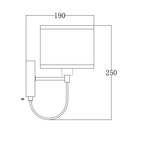17 Stories 1-flammige Wandleuchte mit Arm Slough | Wayfair.de